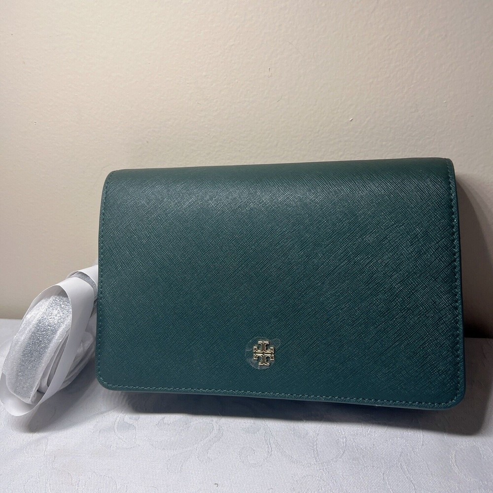 TORY BURCH Emerson Combo Crossbody Color Jitney Green 49126# NWT